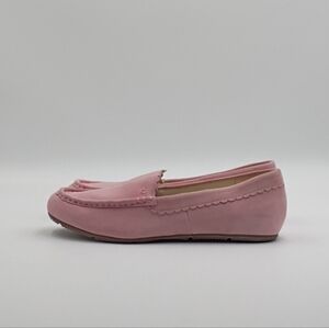 Vionic Mocassin Flats Suede McKenzie Pink 9.5 Comfort Preppy Old Money Lounge